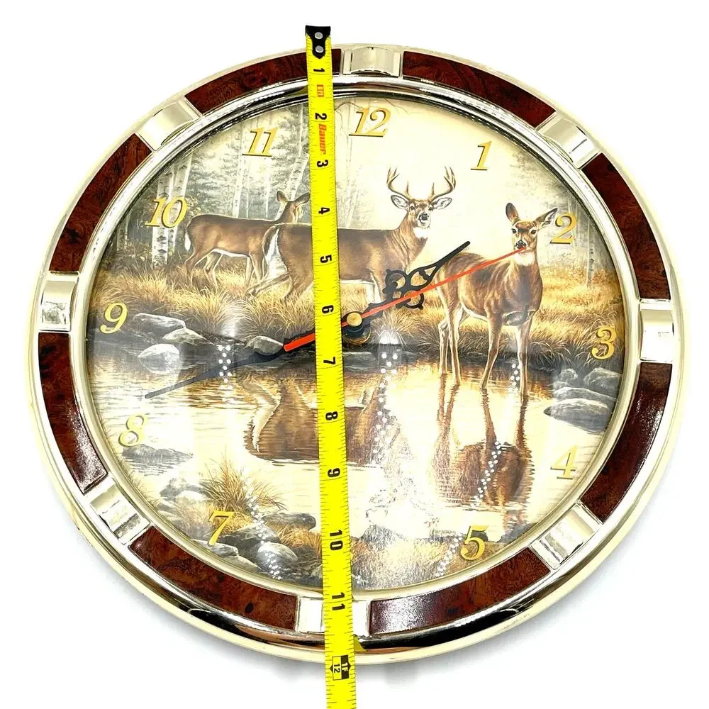 Tranquil Waters Deer Wall Clock by Rosemary Millette 12